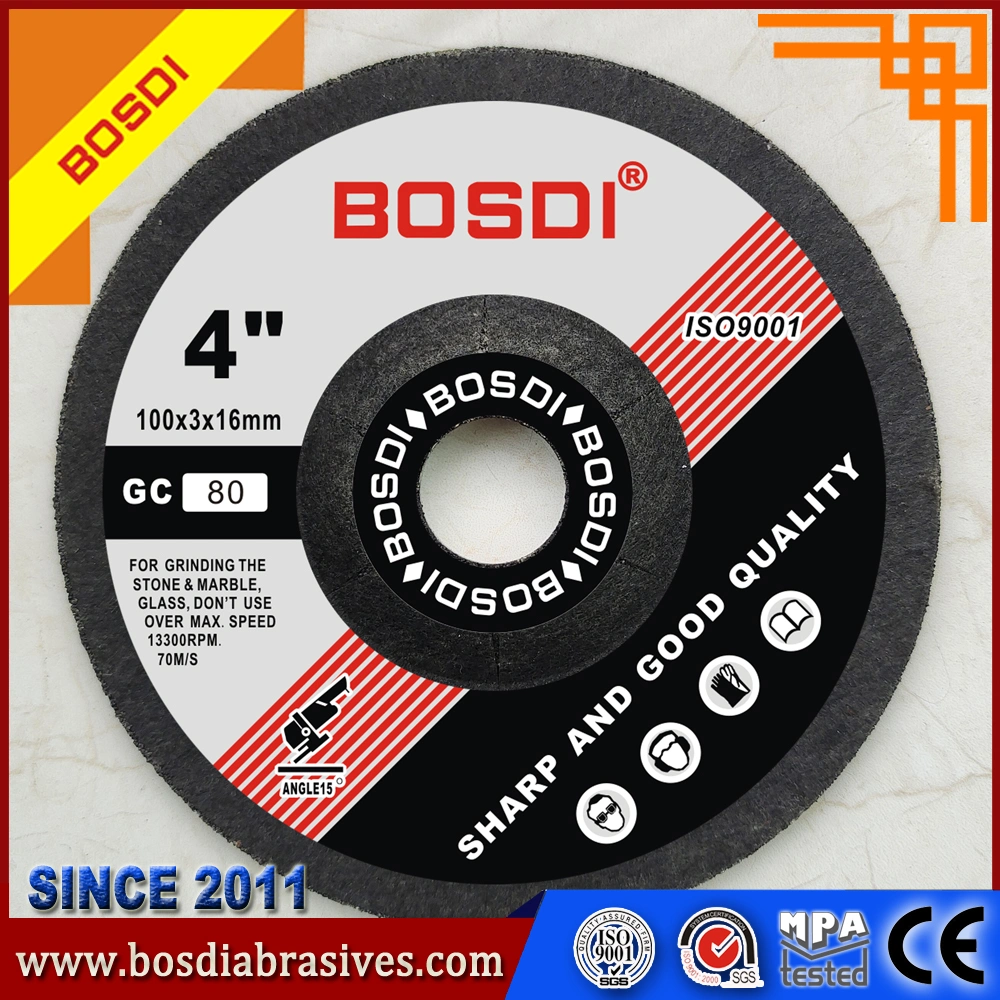 Bosdi Aluminium Alloy Flexible Grinding Wheel 4&quot;X1/8&quot;X5/8&quot; (100X3X16mm) , Non-Viscous, No Burn, Very Sharp, Flexible and Safe, Grit 36-220#