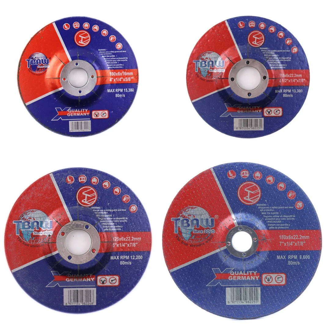 OEM Cutting Disc Resin Abrasive Depressed Center Grinding Wheels 100mm 125mm 150mm 180mm 230mm