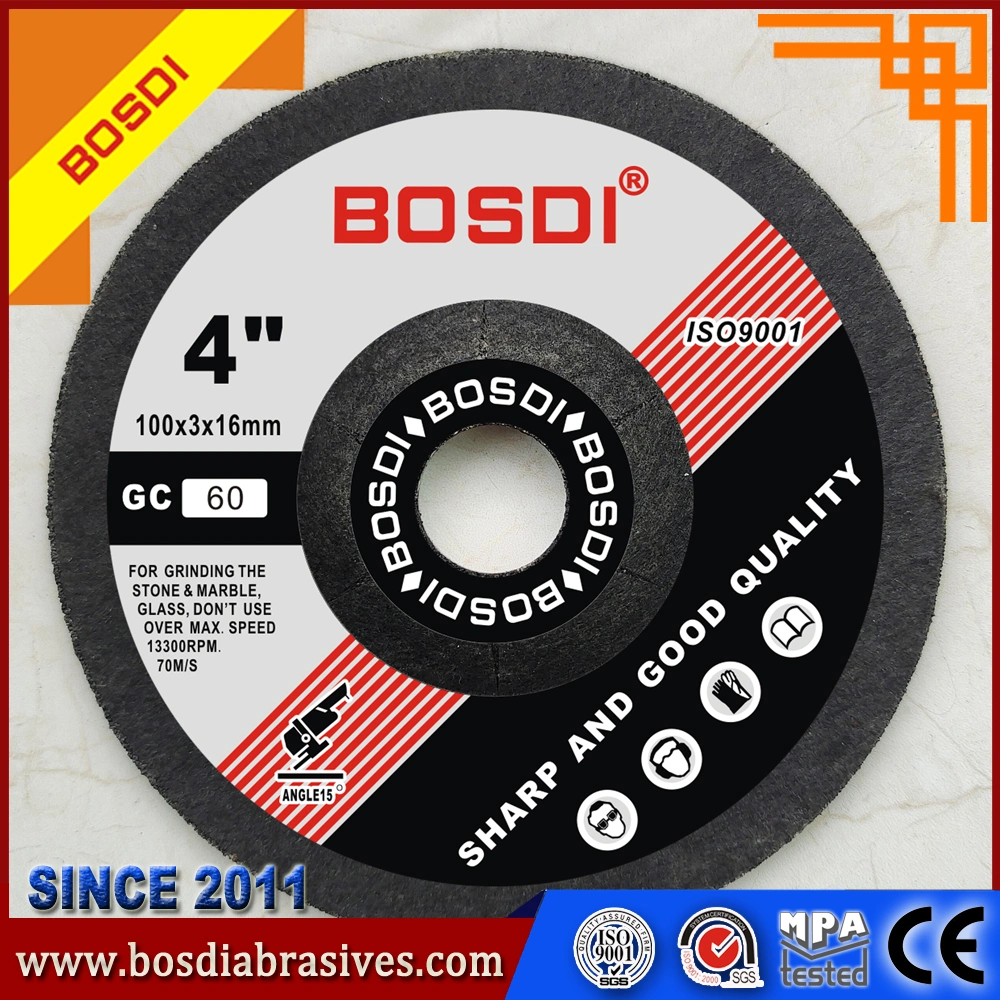 Bosdi Aluminium Alloy Flexible Grinding Wheel 4&quot;X1/8&quot;X5/8&quot; (100X3X16mm) , Non-Viscous, No Burn, Very Sharp, Flexible and Safe, Grit 36-220#